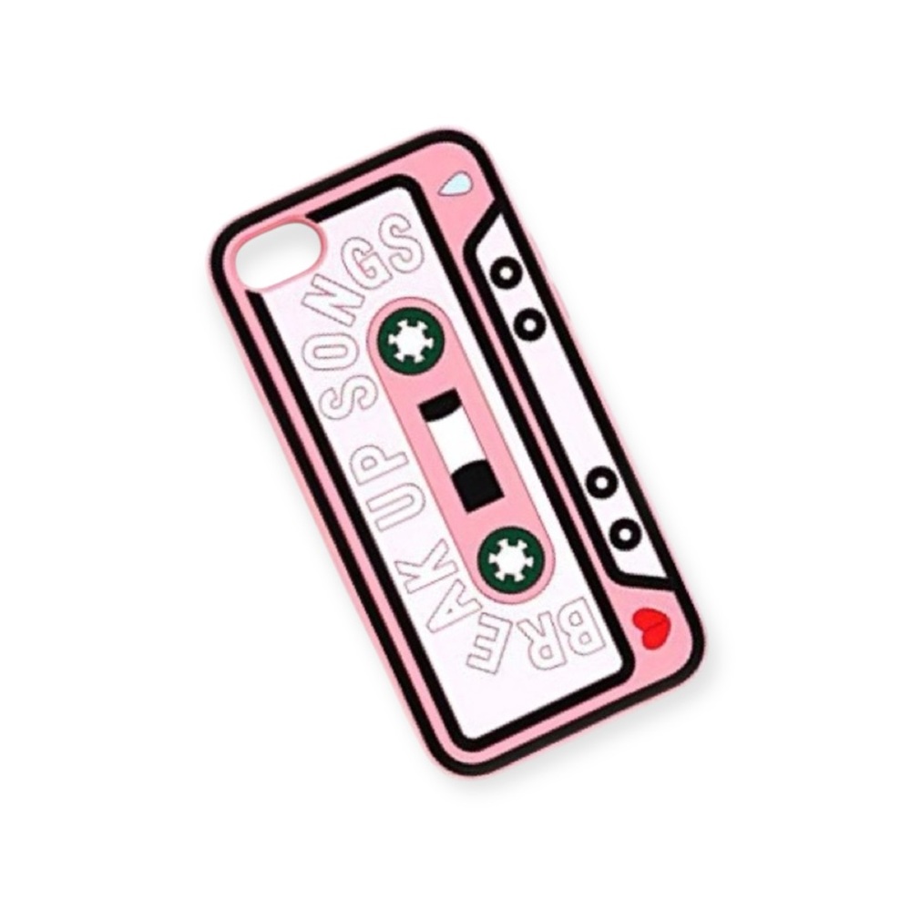 new Bando  Breakup Songs Retro Cassette Tape  iPhone 6 7 8 Phone Case  Pink 